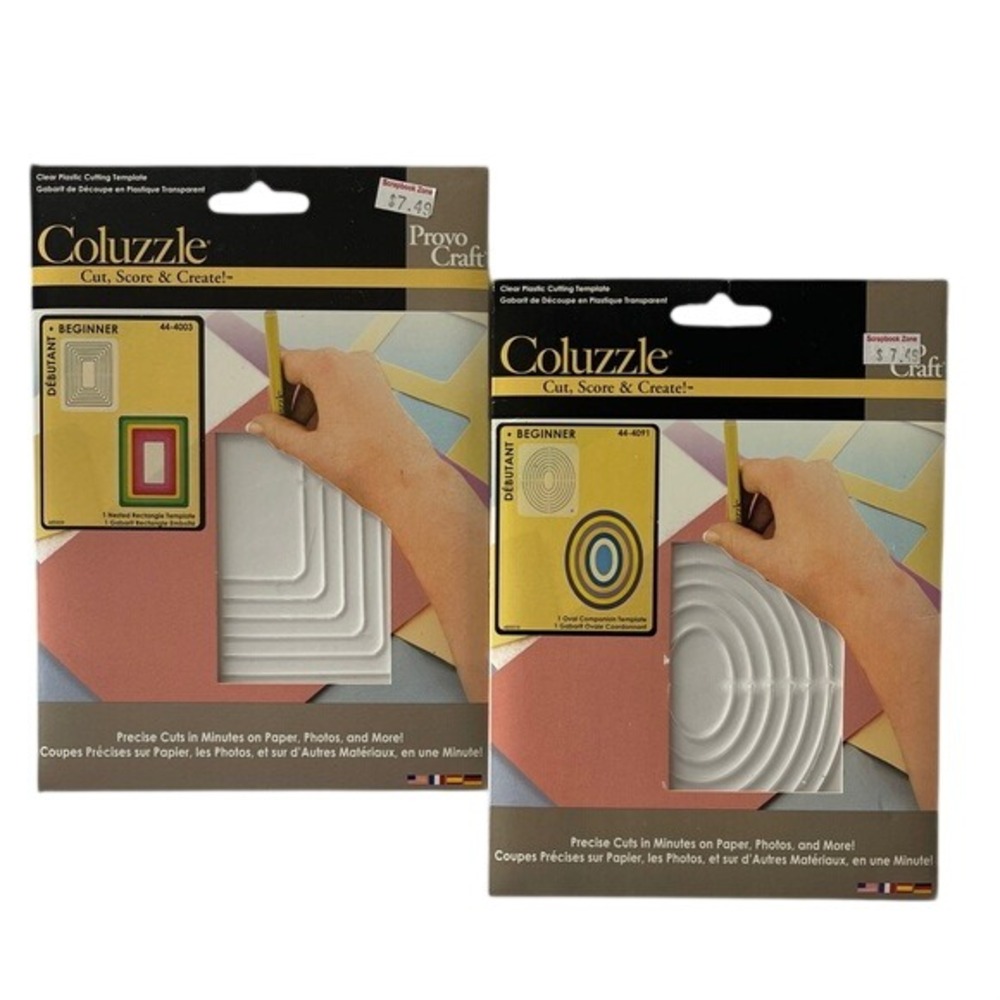 Coluzzle Cut, Score & Create! Rectangle Oval Templates